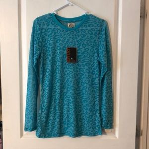 Ariat Cheetah Top Turquoise Twist